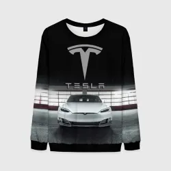 Мужской свитшот 3D Tesla