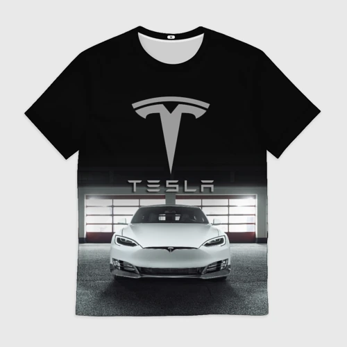 Мужская футболка 3D Tesla