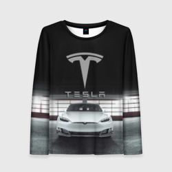 Женский лонгслив 3D Tesla