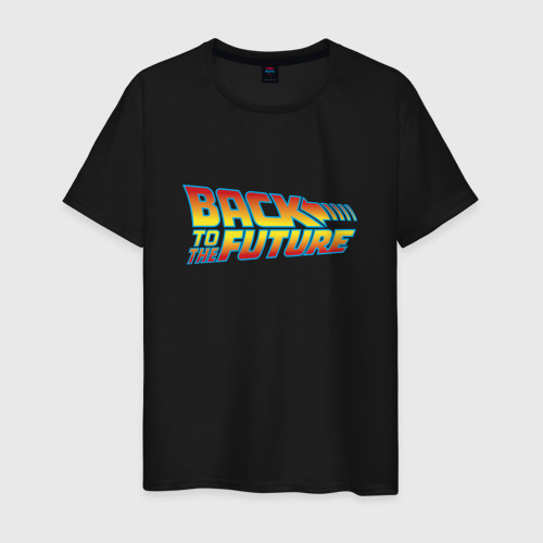 Мужская футболка хлопок Back to the future, цвет черный
