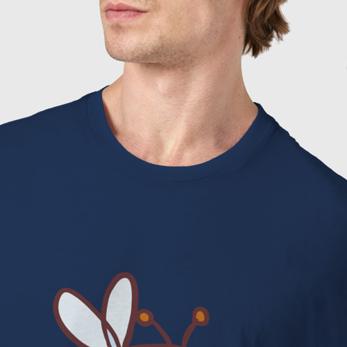 Мужская футболка хлопок Жаль, цвет темно-синий - фото 6