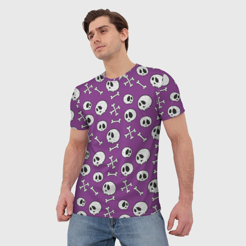 Мужская футболка 3D Черепушки, цвет 3D печать - фото 3