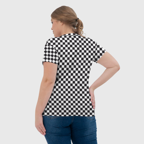 Женская футболка 3D Checkerboard, цвет 3D печать - фото 7