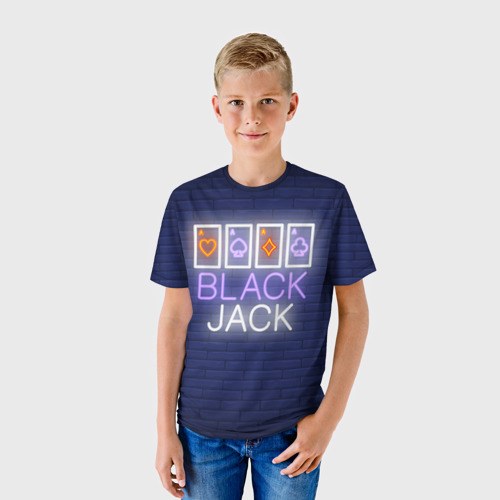 Детская футболка 3D Блек джек, цвет 3D печать - фото 3