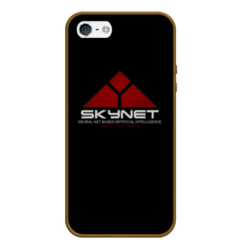 Чехол для iPhone 5/5S матовый Skynet, цвет коричневый