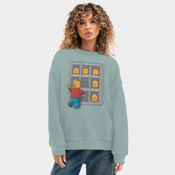 Женский свитшот oversize без начеса хлопок Пятница - фото 2