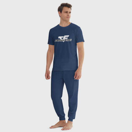 Мужская пижама хлопок CROSS FIRE, цвет темно-синий - фото 5