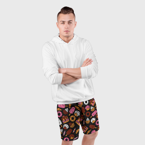 Мужские шорты спортивные Вкусняшки, цвет 3D печать - фото 5
