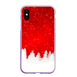 Чехол для iPhone XS Max матовый Christmas pattern