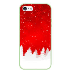 Чехол для iPhone 5/5S матовый Christmas pattern