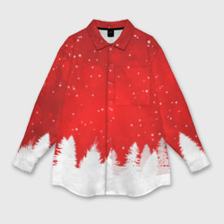 Мужская рубашка oversize 3D Christmas pattern