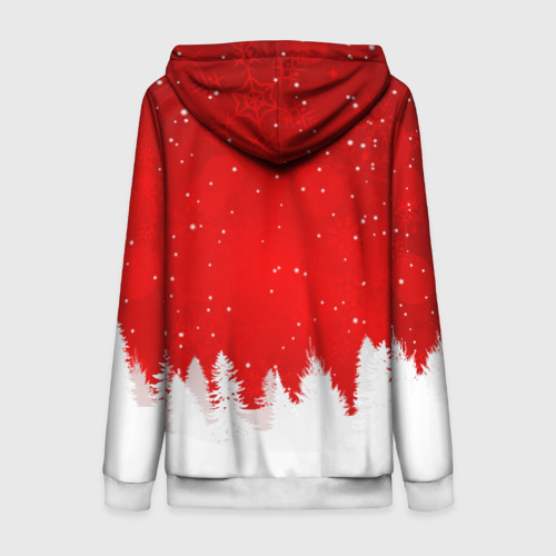 Женская толстовка 3D на молнии Christmas pattern, цвет белый - фото 2