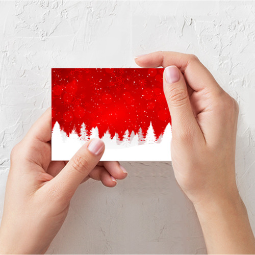 Поздравительная открытка Christmas pattern, цвет белый - фото 3