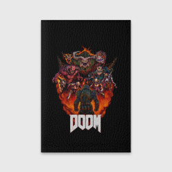 Обложка для паспорта матовая кожа Doom