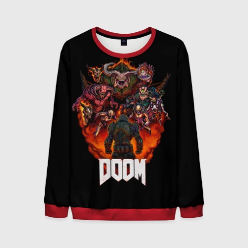 Мужской свитшот 3D Doom
