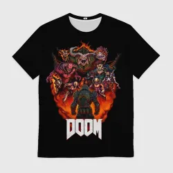 Мужская футболка 3D Doom