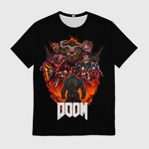Мужская футболка 3D Doom