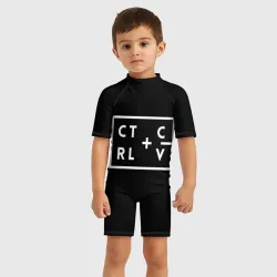 Детский купальный костюм 3D Ctrl-c,Ctrl-v Программирование - фото 2