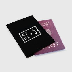 Обложка для паспорта матовая кожа Ctrl-c,Ctrl-v Программирование - фото 2