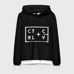 Мужская толстовка 3D Ctrl-c,Ctrl-v Программирование