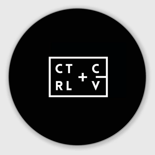 Круглый коврик для мышки Ctrl-c,Ctrl-v Программирование