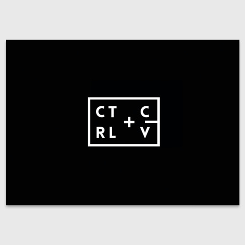 Поздравительная открытка Ctrl-c,Ctrl-v Программирование, цвет белый