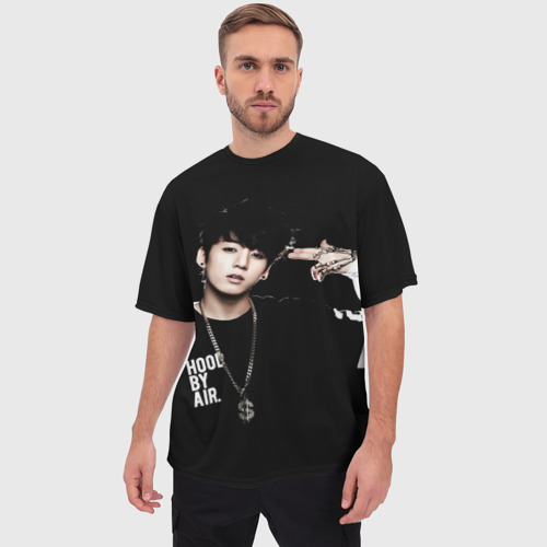 Мужская футболка oversize 3D BTS K-pop, цвет 3D печать - фото 3