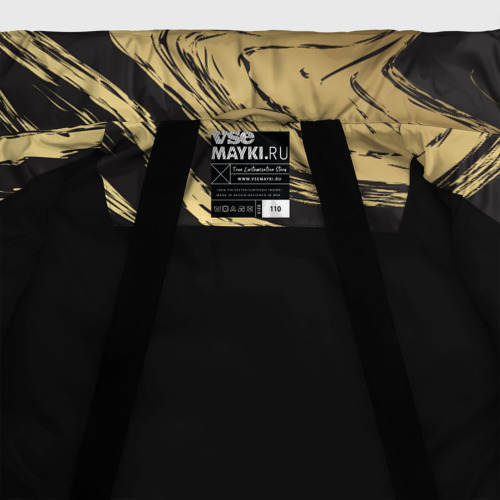 Зимняя куртка для девочек 3D Золотые реки, цвет черный - фото 7