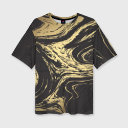 Женская футболка oversize 3D Золотые реки