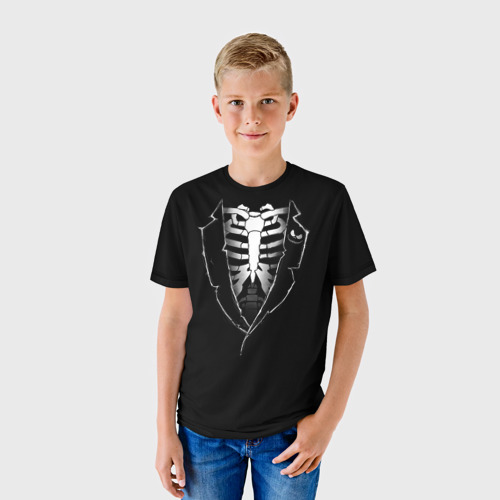 Детская футболка 3D Скелет, цвет 3D печать - фото 3