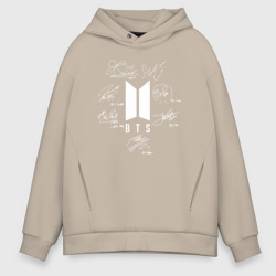 Мужское худи Oversize хлопок Автографы BTS