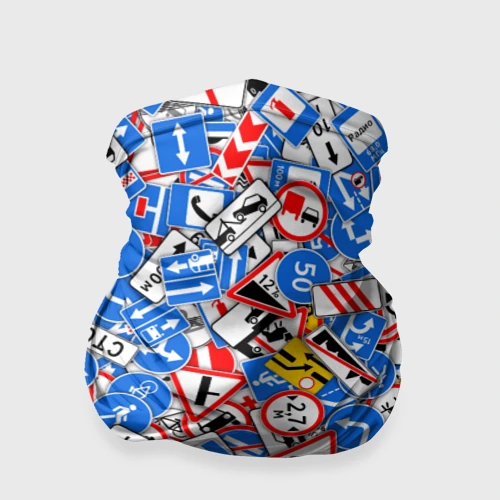 Бандана-труба 3D Дорожные знаки стикербомбинг