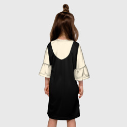 Платье с принтом Костюм пирата для девочки для мужчины, вид на модели сзади №2. Цвет основы: белый