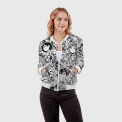 Женский бомбер 3D Manga ahegao - фото 2