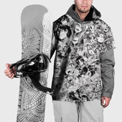 Накидка на куртку 3D Manga ahegao