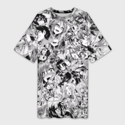 Платье-футболка 3D Manga ahegao