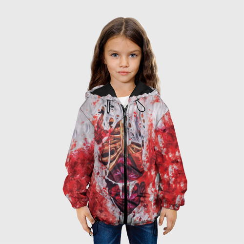 Детская куртка 3D Кровь и грудная клетка, цвет черный - фото 4