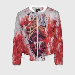 Женский бомбер 3D Маскарадная кровь и грудная клетка зомби для косплея
