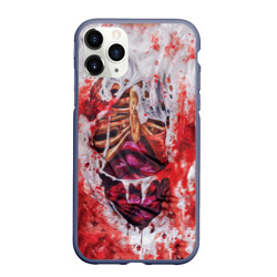 Чехол для iPhone 11 Pro матовый Кровь и грудная клетка