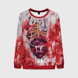 Мужской свитшот 3D Маскарадная кровь и грудная клетка зомби для косплея