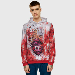 Мужская толстовка 3D Маскарадная кровь и грудная клетка зомби для косплея - фото 2