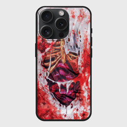 Чехол силиконовый для Apple iPhone 15 Pro матовый Маскарадная кровь и грудная клетка зомби для косплея