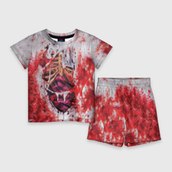 Детский костюм с шортами 3D Кровь и грудная клетка