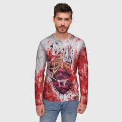 Мужской лонгслив 3D Маскарадная кровь и грудная клетка зомби для косплея - фото 2