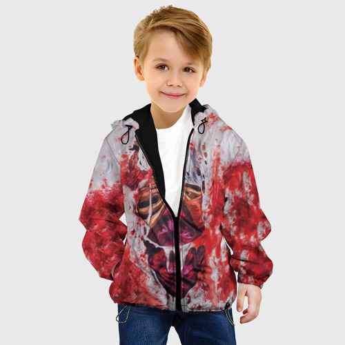 Детская куртка 3D Кровь и грудная клетка, цвет черный - фото 3