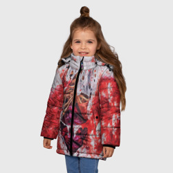 Зимняя куртка для девочек 3D Кровь и грудная клетка - фото 2