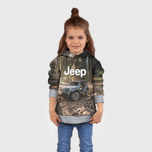 Детская толстовка 3D Jeep, цвет меланж - фото 4