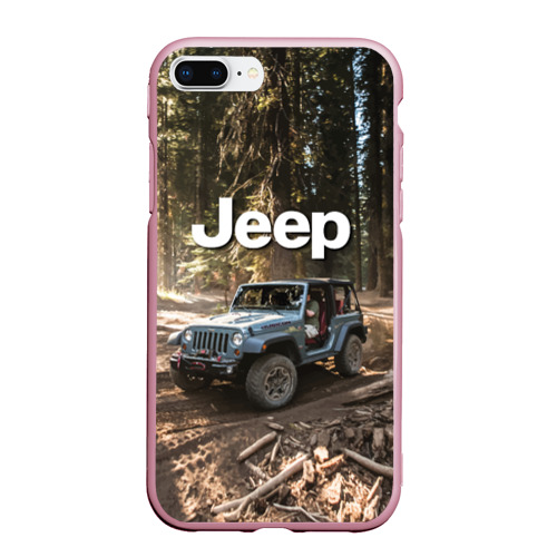 Чехол для iPhone 7Plus/8 Plus матовый Jeep, цвет розовый