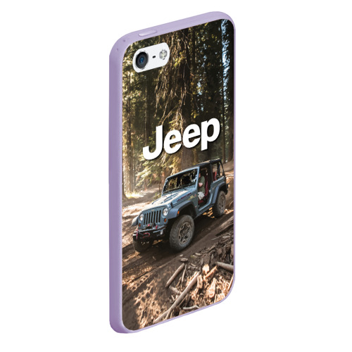 Чехол для iPhone 5/5S матовый Jeep, цвет светло-сиреневый - фото 3