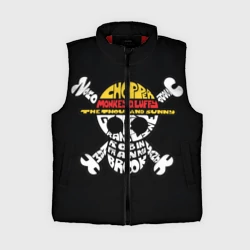 Женский жилет утепленный 3D One piece words флаг